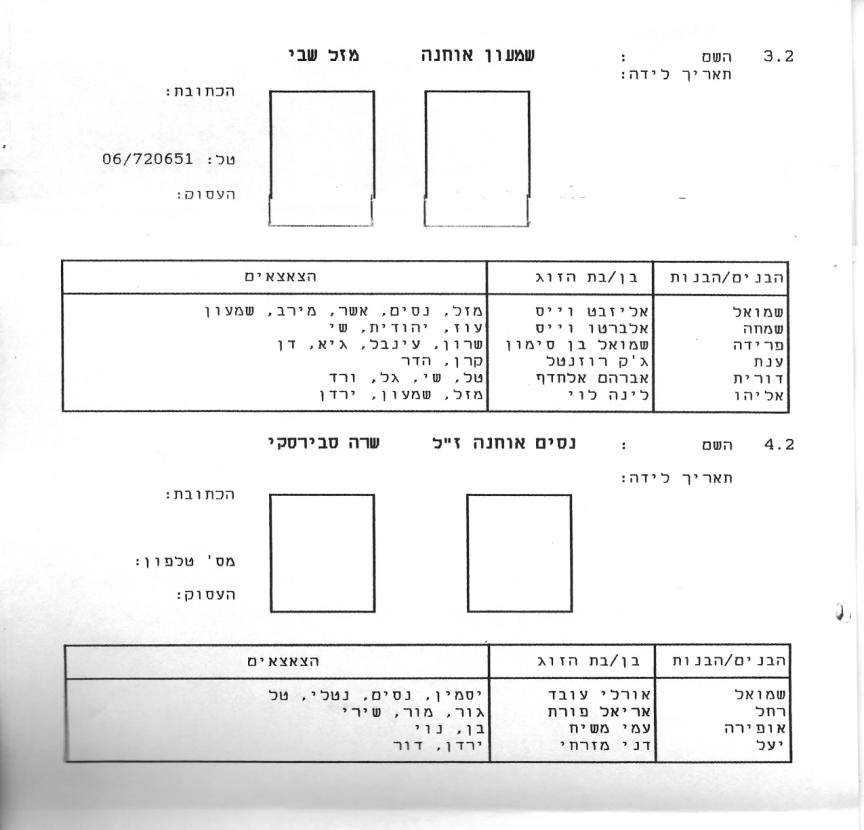 אילן יוחסין — משפחת אוחנה